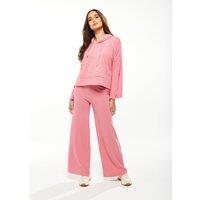 Liquorish Women's Oversized Hooded Sweatshirt with Front Pocket in Pink | Size: Large