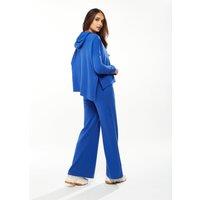 Liquorish Women's Wide-leg Pant in Blue | Size: Large