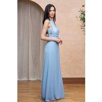 TFNC London Women's Sonika Icy Blue Maxi Dress | Size: 8