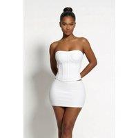 LEMONLUNAR Women's The Inara Sculpt Bandage Corset Top White | Size: XS