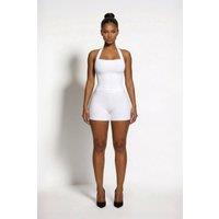 LEMONLUNAR Women's The Zoe Bandage Shorts White | Size: Large