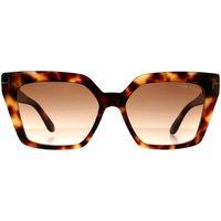 Tom Ford Women's Cat Eye Shiny Havana Brown Gradient Winona FT1030