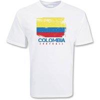 Colombia Junior Football T-Shirt in White | Size: 7-8 Years