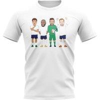 Tottenham Hotspur FC Junior Tottenham Players Illustration T-Shirt in White | Size: 7-8 Years
