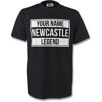 Newcastle United FC Junior Your Name Newcastle Legend Tee in Black | Size: 5-6 Years