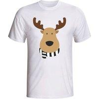 Juventus Junior Rudolph Supporters T-Shirt in White | Size: 9-11 Years