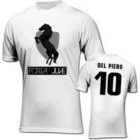 Juventus Junior Forza T-Shirt - Del Piero 10 in White | Size: 3-4 Years