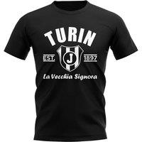 Juventus Junior Established Football T-Shirt in Black | Size: 5-6 Years