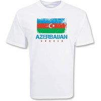 Azerbaijan Junior Soccer T-Shirt in White | Size: 9-11 Years