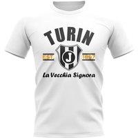 Juventus Junior Established Football T-Shirt in White | Size: 12-13 Years