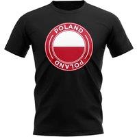 Poland Junior Football Badge T-Shirt Red in Black | Size: 3-4 Years