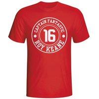 Manchester United FC Junior Roy Keane Man Utd Captain Fantastic T-Shirt in Red | Size: 5-6 Years