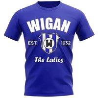 Wigan Junior Established Football T-Shirt in Blue | Size: 7-8 Years