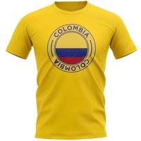 Colombia Junior Football Badge T-Shirt in Yellow | Size: 5-6 Years