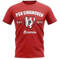 PSV Eindhoven Junior Established Football T-Shirt in Red | Size: 9-11 Years