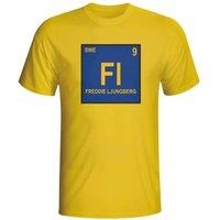 Sweden Junior Freddie Ljungberg Periodic Table T-Shirt in Yellow | Size: 7-8 Years