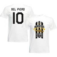Juventus Junior 2012 Champions T-Shirt - Del Piero 10 in White | Size: 5-6 Years