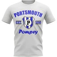 Portsmouth FC Junior Established Football T-Shirt in White | Size: 5-6 Years