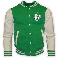 Werder Bremen Junior College Baseball Jacket in Green | Size: 3-4 Years