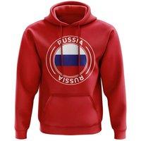 Russia Junior Football Badge Hoodie in Red | Size: 7-8 Years