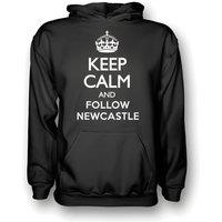 Newcastle United FC Junior Keep Calm & Follow Newcastle Hoody in Black | Size: 3-4 Years