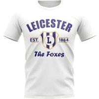 Leicester City FC Junior Established Football T-Shirt in White | Size: 12-13 Years