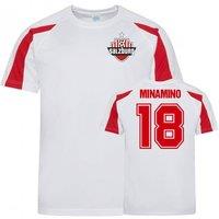 Red Bull Salzburg Junior Takum Minamino Fc Sports Training Jersey in White | Size: 3-4 Years