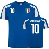 Italy Junior Sports Training Jersey Your Name in Blue | Size: 3-4 Years