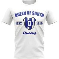 QoS Junior Queen of the South Established Football T-Shirt White | Size: 7-8 Years