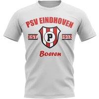 PSV Eindhoven Junior Established Football T-Shirt in White | Size: 12-13 Years