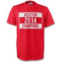 Atletico Madrid Junior 2014 Champions Tee in Red | Size: 9-11 Years