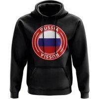 Russia Junior Football Badge Hoodie in Black | Size: 9-11 Years