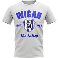 Wigan Junior Established Football T-Shirt in White | Size: 12-13 Years