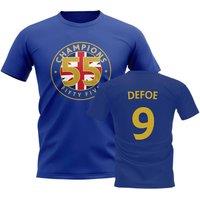 Rangers FC Junior Jermaine Defoe 55 Times Champions T-Shirt in Blue | Size: 9-11 Years