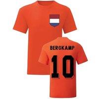 Netherlands Junior Dennis Bergkamp Holland Natioal Hero Tee'S in Orange | Size: 5-6 Years