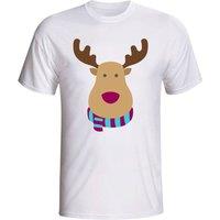 West Ham United FC Junior West Ham Rudolph Supporters T-Shirt in White | Size: 9-11 Years