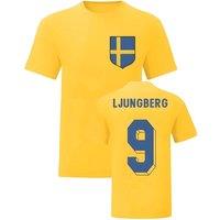Sweden Junior Freddie Ljungberg National Hero Tee in Yellow | Size: 9-11 Years