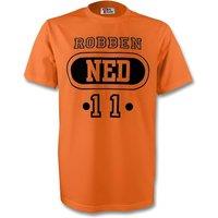 Netherlands Junior Arjen Robben Holland Ned T-Shirt in Orange | Size: 5-6 Years