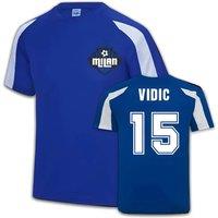 Inter Milan Junior Nemanja Vidic Sports Training Jersey in Blue | Size: 3-4 Years