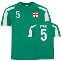 Northern Ireland Junior Sports Training Jersey - Evans 5 in Green | Size: 9-11 Years
