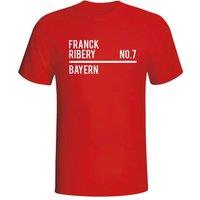 Bayern Munich Junior Franck Ribery Squad T-Shirt in Red | Size: 5-6 Years
