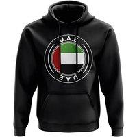 United Arab Emirates Junior UAE Football Badge Hoodie Black | Size: 5-6 Years