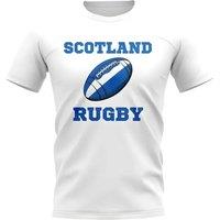 Scotland Junior Rugby Ball T-Shirt White | Size: 3-4 Years