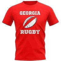 Georgia Junior Rugby Ball T-Shirt Red | Size: 12-13 Years