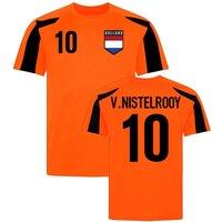 Netherlands Junior Holland Sports Training Jersey - V. Nistelrooy 10 in Orange | Size: 7-8 Years