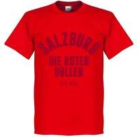 Red Bull Salzburg Junior Salzburg Established T-Shirt in Red | Size: 3-4 Years