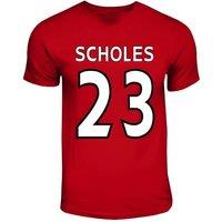 Manchester United FC Junior Paul Scholes Hero T-Shirt in Red | Size: 7-8 Years
