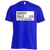 Leicester City FC Junior Vardy Vale - Leicester Street T-Shirt in Blue | Size: 12-13 Years
