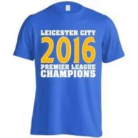 Leicester City FC Junior City 2016 Premier League Champions T-Shirt in Blue | Size: 9-11 Years