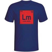 FC Barcelona Junior Lionel Messi Periodic Table T-Shirt in Navy | Size: 12-13 Years